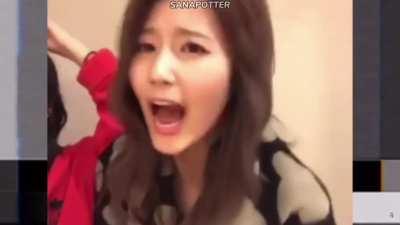 Does anyone know what Sana is screaming? I don't understand. Also, could anyone tell me which tv show was this clip pulled from?