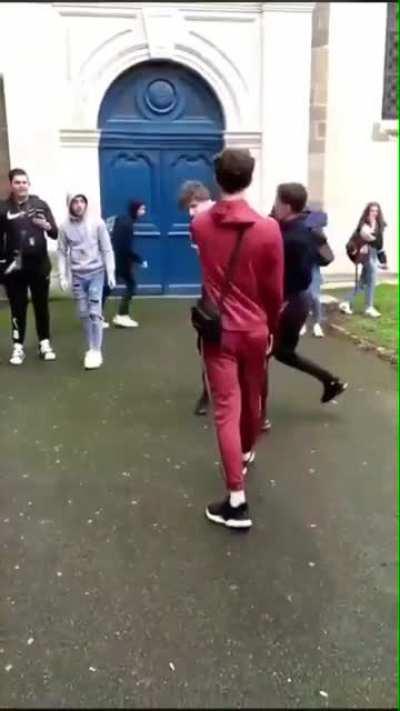 There is other ways to break up a fight you know