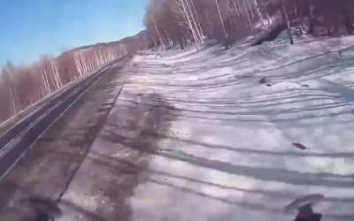 russia: impact is so hard that camera cut off