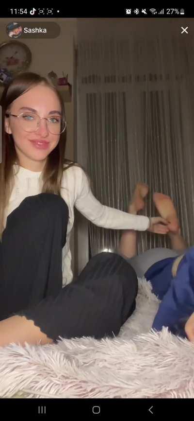 Sonya feet tickled live
