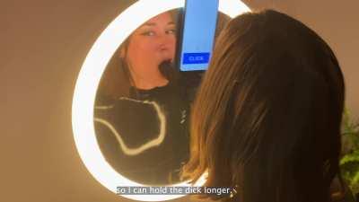 Another clip from my deepthroat training since you enjoyed the last one so much! The number is over 10 minutes now and I'm getting anxious for tomorrow...