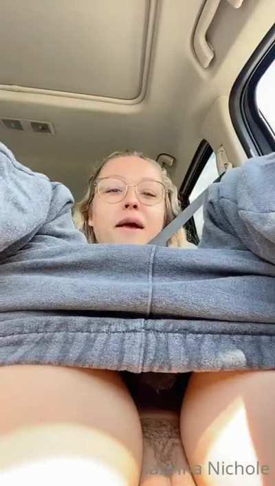 PUBLIC FLASHING👉🤌 IN CAR🚨[F](l1nk in comm3nt)