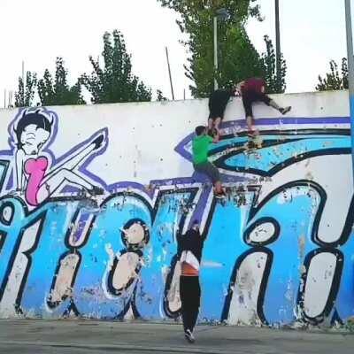 The aliens though they could keep us out with their tall flat walls.