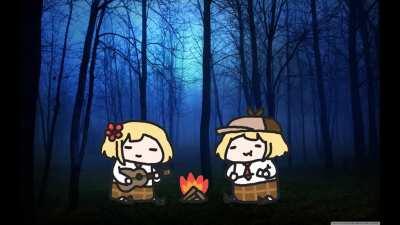 Chilling in the woods