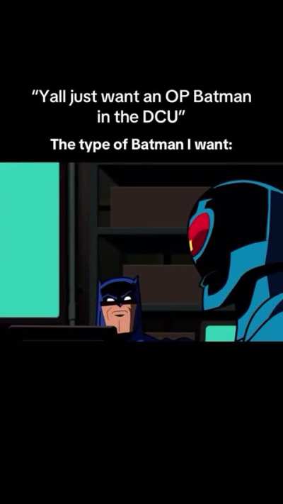 Imagine DCU Batman saying these lines lol