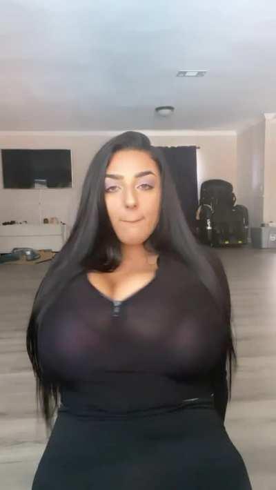 Twice the size of her Head