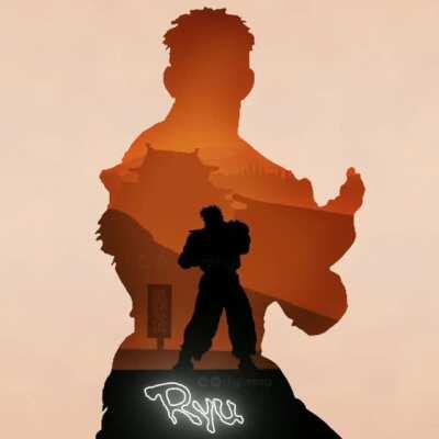[OC] I made an animated Ryu poster.