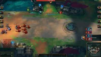 Teemo and Viktor managed to die simultaneously, landing all of us in Hell with big Teemo himself