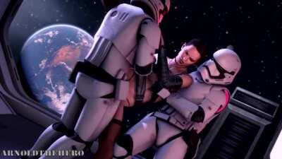 Rey gangbang (Arnoldthehero) [Star Wars]