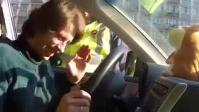 Man with toy that repeats words gets pulled over