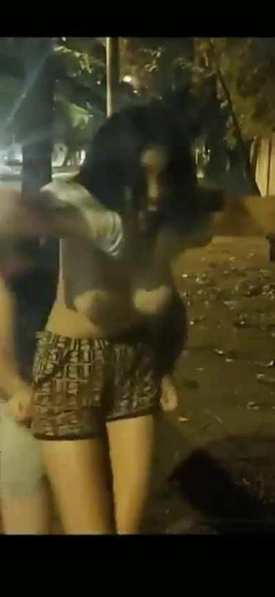 Public Flashing by boyfriend, friends recording video prank 💋💯🎉👙🍑