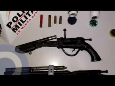 Improvised weapons seized by South American agencies. To the tune of Big Iron.