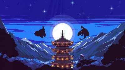 a cover of the bicycle theme from HeartGold & SoulSilver // pixel art