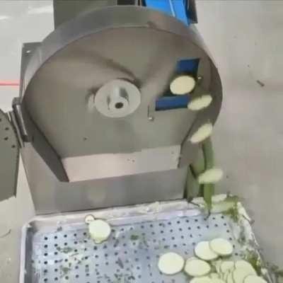 This funky slicing machine