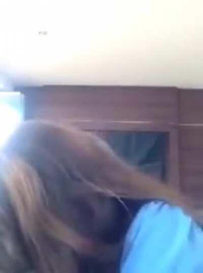 Putting Lemon juice on her eyes