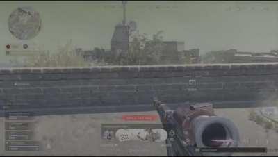 Cheater smokes cigar while shooting through walls