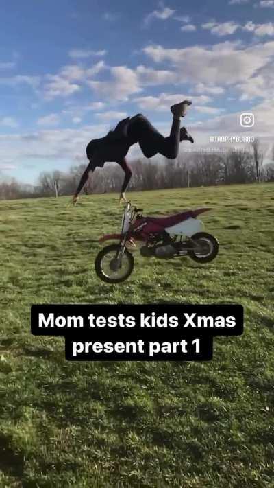 Testing out your kid's Christmas present