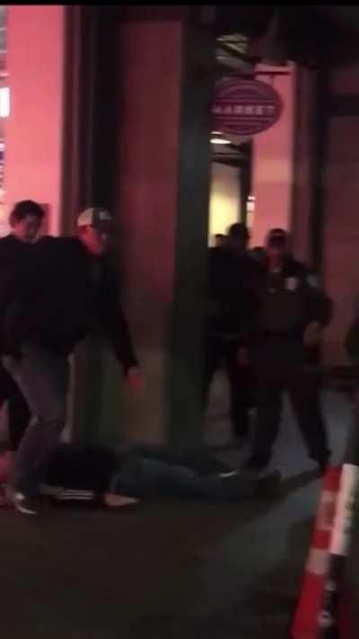 Man attacks skater kids 3 times before eating a board