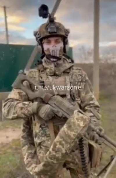 A Ukrainian soldier said, 