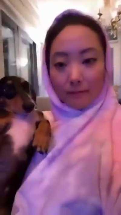 Один из немногих нормальных челленджей - поцелуй своего пёселя