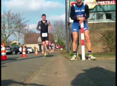 LL: Always pay attention while running in a marathon.