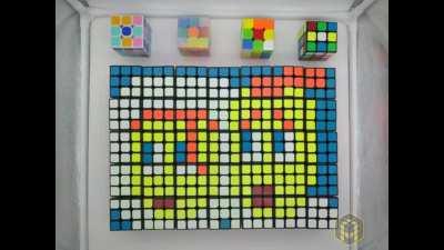 ATLA op sequence animated with Rubik's Cubes [goldacubes on Instagram]