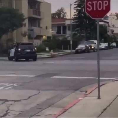 Just your casual drive by on some teenagers.