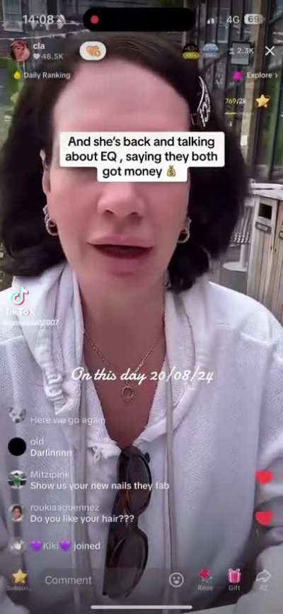 So Desperate that is obvious she only wants EQ for money gain!!!! 