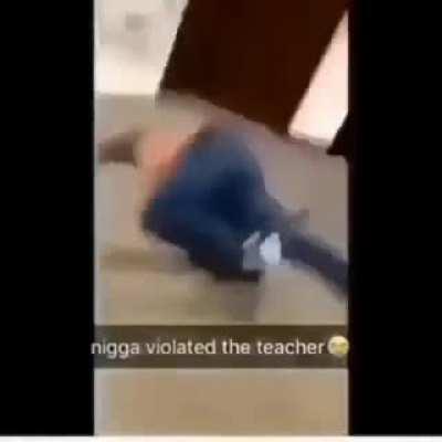 Student Kicks teacher head off