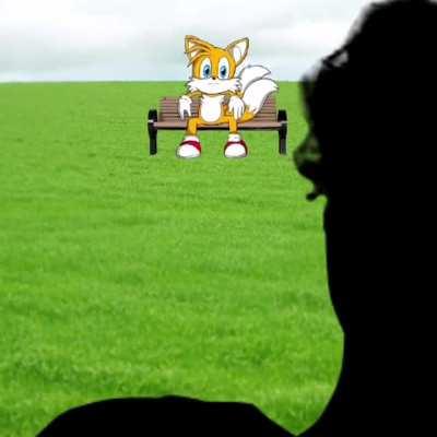 Tails on a bench