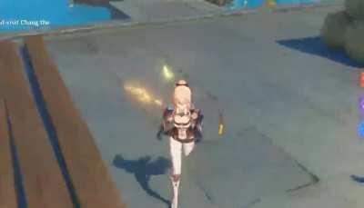 Petting cats in Genshin Impact