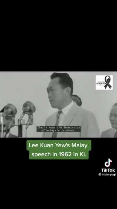 Lee Kuan Yew giving a speech in Malay and shouting ‘Merdeka Malaysia’ (@historyogi Tik Tok)