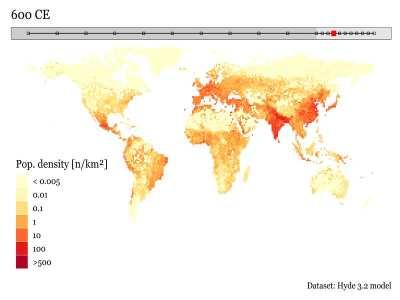 [OC] 12,000 years of human population dynamics
