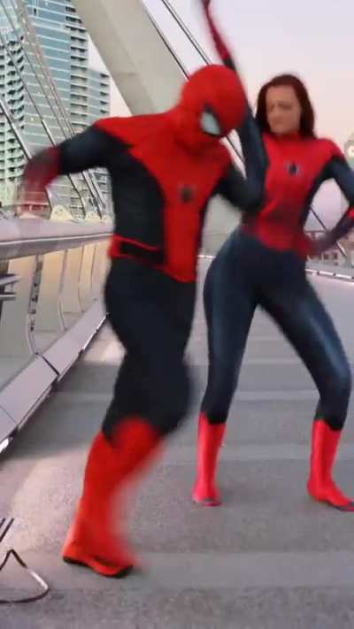 Blooper with Spider-man.