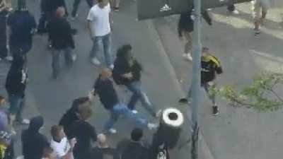 The trash can started it