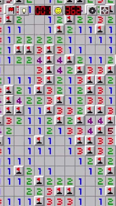 I lost at Minesweeper
