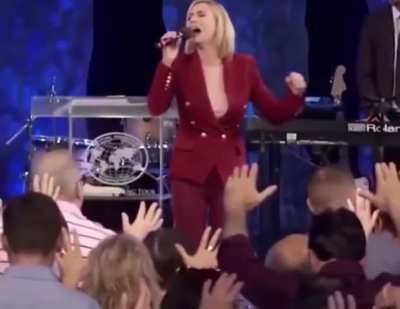 Paula White, the leader of Trump’s White House Faith Office, speaking in tongues