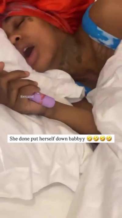 Looks like she just bussed a nut