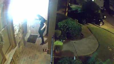 I came home late at night knowing the house's cameras would detect my movement - my dad was woken up, alerted, thinking he was about to be robbed, only to see this on his feed