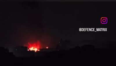 PAF C130 aircraft at Rawalpindi up in flames post missile strikes by India