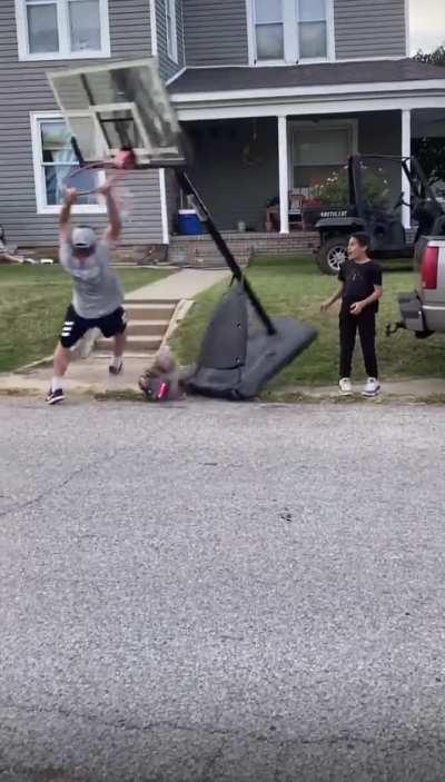 Attempting to dunk while on an electric board….