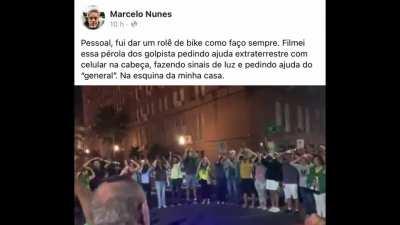 Brazilian protesters calling for alien help