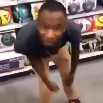 Bro got hit sicked by a shopping cart