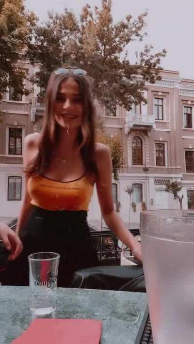 Water spilled, nipples revealed