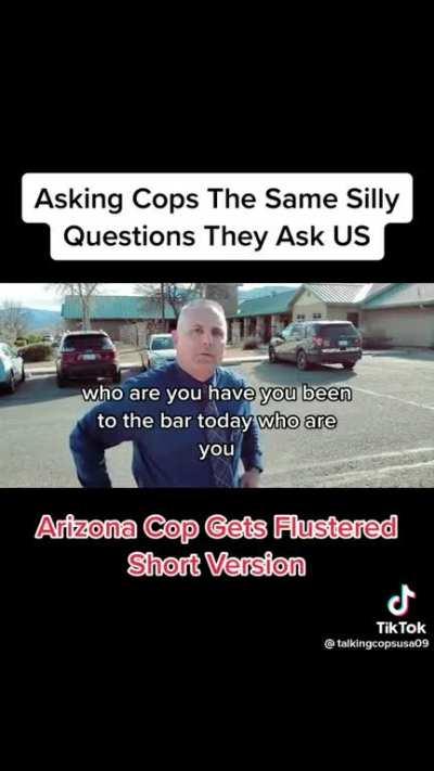 Asking cops the same silly questions they ask us