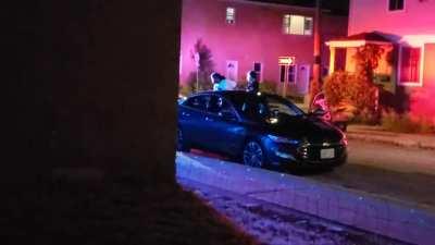 Police arrest a guy calmly and then find a bunch of crack cocaine and a gun, all because he ran a stop sign. Props to them.