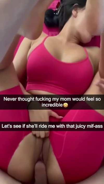 Hole in mom's yoga pants