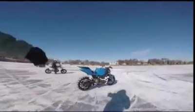 to get on a motorcycle