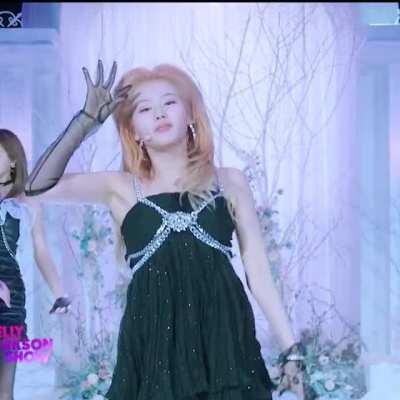 Sana - red hair, black top, cry for me