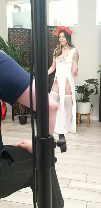 Marley Madden having fun on set for willtilexxx.com